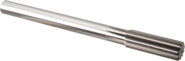 Alvord Polk - 57/64" High Speed Steel 10 Flute Chucking Reamer - Straight Flute, 3/4" Straight Shank, 2-5/8" Flute Length, 10" OAL - Eagle Tool & Supply
