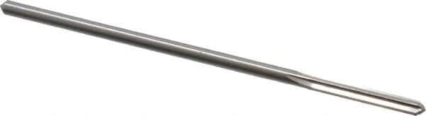 Alvord Polk - #25 High Speed Steel 4 Flute Chucking Reamer - Straight Flute, 0.143" Straight Shank, 1" Flute Length, 4" OAL - Eagle Tool & Supply