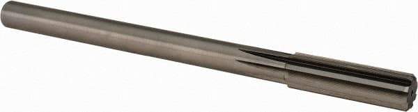 Alvord Polk - 18.5mm High Speed Steel 8 Flute Chucking Reamer - Straight Flute, 5/8" Straight Shank, 2-1/2" Flute Length, 9-1/2" OAL - Eagle Tool & Supply