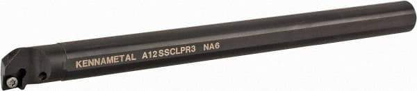 Kennametal - 23.62mm Min Bore Diam, 254mm OAL, 3/4" Shank Diam, A-SCLP Indexable Boring Bar - CP.. Insert, Screw Holding Method - Eagle Tool & Supply