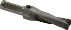 Kennametal - 2.19" Max Drill Depth, 2.5xD, 22.2mm Diam, Indexable Insert Drill - 2 Inserts, 3/4" Shank Diam, Straight Shank - Eagle Tool & Supply