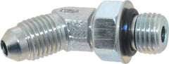 Eaton - 1/4" Tube OD, 37° Steel Flared Tube Straight Thread 45° Elbow - 1/4 ORB, Flared to Male SAE O-Ring Ends - Eagle Tool & Supply