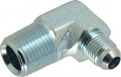Eaton - 3/8" Tube OD, 37° Steel Flared Tube Male Elbow - 1/2 NPT, Flare x MNPT Ends - Eagle Tool & Supply