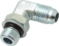 Eaton - 3/8" Tube OD, 37° Steel Flared Tube Straight Thread Elbow - 3/8 ORB, Flared to Male SAE O-Ring Ends - Eagle Tool & Supply