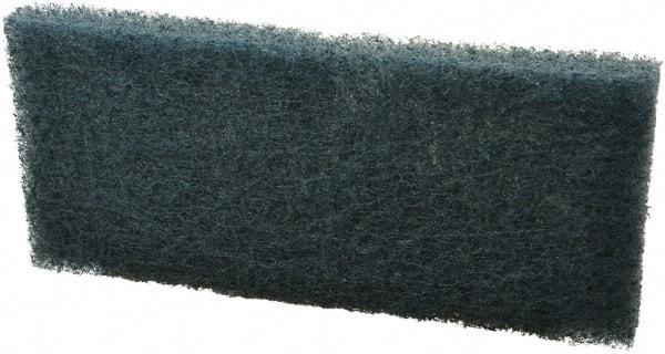 3M - 10" Long x 4-5/8" Wide x 1/2" Thick Scouring Pad - Medium-Duty, Blue - Eagle Tool & Supply