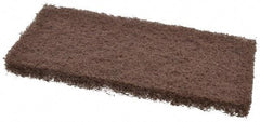 3M - 10" Long x 4-5/8" x 1" Thick Wide Scouring Pad - Heavy-Duty, Brown - Eagle Tool & Supply