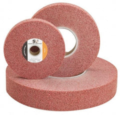 Standard Abrasives - 6" Diam, 1/2" Face Width, 1" Center Hole, Medium Grade, Aluminum Oxide Deburring Wheel - Convolute, Medium Density 5 Grade, 6,000 RPM - Eagle Tool & Supply