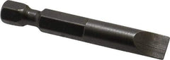 Apex - 0.275" Slotted Screwdriver Bit - 1/4" Hex Drive, 1-15/16" OAL - Eagle Tool & Supply