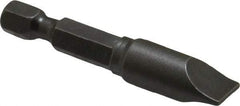 Apex - 0.36" Slotted Screwdriver Bit - 1/4" Hex Drive, 1-15/16" OAL - Eagle Tool & Supply