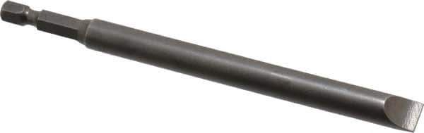 Apex - 0.36" Slotted Screwdriver Bit - 1/4" Hex Drive, 5" OAL - Eagle Tool & Supply