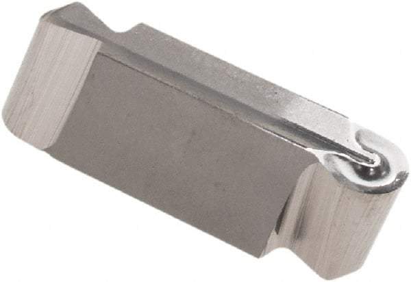 Iscar - 300150GIPA Grade IC20, 3mm Cutting Width Carbide Grooving Insert - 1.5mm Max Depth of Cut, Neutral, 1.5mm Corner Radius, Uncoated - Eagle Tool & Supply