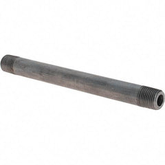 Made in USA - Schedule 80, 1/8" Diam x 4" Long Black Pipe Nipple - Threaded - Eagle Tool & Supply