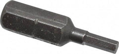 Apex - 2.5mm Hex Screwdriver Bit - 1/4" Drive, 1" OAL - Eagle Tool & Supply