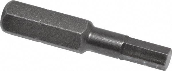 Apex - 4mm Hex Screwdriver Bit - 1/4" Drive, 1-5/16" OAL - Eagle Tool & Supply