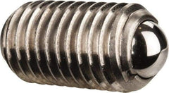 Gibraltar - M12x1.75, 8mm Ball Diam, 22mm Body Length, 2.5mm Max Ball Reach, Threaded Ball Plunger - Stainless Steel Body, Stainless Steel Ball, 16.86 Lb Initial End Force, 25.85 Lb Final End Force, Locking Element - Eagle Tool & Supply