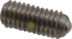 Gibraltar - M6x1.0, 3.5mm Ball Diam, 14mm Body Length, 1mm Max Ball Reach, Threaded Ball Plunger - Stainless Steel Body, Stainless Steel Ball, 6.29 Lb Initial End Force, 9 Lb Final End Force, Locking Element - Eagle Tool & Supply