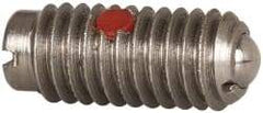 Gibraltar - M6x1.0, 3.5mm Ball Diam, 14mm Body Length, 1mm Max Ball Reach, Threaded Ball Plunger - Stainless Steel Body, Stainless Steel Ball, 0.45 Lb Initial End Force, 1.35 Lb Final End Force, Locking Element - Eagle Tool & Supply