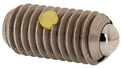 Gibraltar - M8x1.25, 5mm Ball Diam, 16mm Body Length, 1.5mm Max Ball Reach, Threaded Ball Plunger - Stainless Steel Body, Stainless Steel Ball, 1.12 Lb Initial End Force, 2.25 Lb Final End Force, Locking Element - Eagle Tool & Supply
