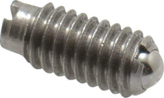 Gibraltar - M4x0.7, 2.5mm Ball Diam, 9mm Body Length, 0.8mm Max Ball Reach, Threaded Ball Plunger - Stainless Steel Body, Stainless Steel Ball, 0.9 Lb Initial End Force, 2.25 Lb Final End Force - Eagle Tool & Supply