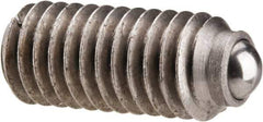 Gibraltar - M6x1.0, 3.5mm Ball Diam, 14mm Body Length, 1mm Max Ball Reach, Threaded Ball Plunger - Stainless Steel Body, Stainless Steel Ball, 2.02 Lb Initial End Force, 2.92 Lb Final End Force - Eagle Tool & Supply