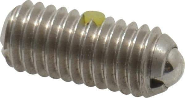 Gibraltar - M6x1.0, 3.5mm Ball Diam, 14mm Body Length, 1mm Max Ball Reach, Threaded Ball Plunger - Stainless Steel Body, Stainless Steel Ball, 2.02 Lb Initial End Force, 2.92 Lb Final End Force, Locking Element - Eagle Tool & Supply