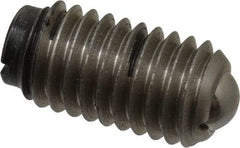 Gibraltar - M8x1.25, 5mm Ball Diam, 16mm Body Length, 1.5mm Max Ball Reach, Threaded Ball Plunger - Stainless Steel Body, Stainless Steel Ball, 3.37 Lb Initial End Force, 6.75 Lb Final End Force - Eagle Tool & Supply