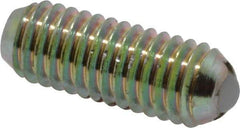 Gibraltar - 10-32, 0.094" Ball Diam, 0.513" Body Length, 0.025" Max Ball Reach, Threaded Ball Plunger - Steel Body, Nylon Ball, 2 Lb Initial End Force, 5 Lb Final End Force, Locking Element - Eagle Tool & Supply