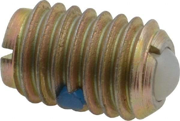 Gibraltar - 1/2-13, 0.281" Ball Diam, 3/4" Body Length, 0.072" Max Ball Reach, Threaded Ball Plunger - Steel Body, Nylon Ball, 6 Lb Initial End Force, 30 Lb Final End Force, Locking Element - Eagle Tool & Supply