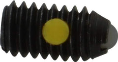 Gibraltar - 5/16-18, 0.156" Ball Diam, 0.578" Body Length, 0.04" Max Ball Reach, Threaded Ball Plunger - Steel Body, Nylon Ball, 4 Lb Initial End Force, 9 Lb Final End Force, Locking Element - Eagle Tool & Supply