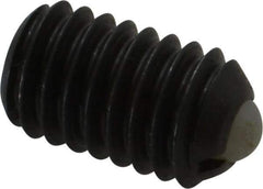 Gibraltar - 3/8-16, 0.188" Ball Diam, 0.625" Body Length, 0.048" Max Ball Reach, Threaded Ball Plunger - Steel Body, Nylon Ball, 5 Lb Initial End Force, 10 Lb Final End Force - Eagle Tool & Supply