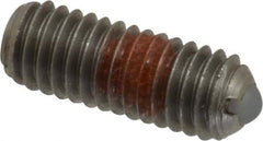 Gibraltar - 10-32, 0.094" Ball Diam, 0.513" Body Length, 0.025" Max Ball Reach, Threaded Ball Plunger - Stainless Steel Body, Nylon Ball, 0.5 Lb Initial End Force, 1.5 Lb Final End Force, Locking Element - Eagle Tool & Supply