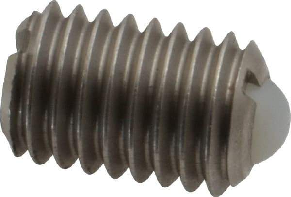 Gibraltar - 1/2-13, 0.281" Ball Diam, 0.75" Body Length, 0.072" Max Ball Reach, Threaded Ball Plunger - Stainless Steel Body, Nylon Ball, 3 Lb Initial End Force, 6 Lb Final End Force - Eagle Tool & Supply