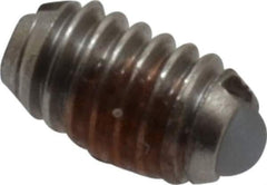 Gibraltar - 4-48, 0.062" Ball Diam, 0.187" Body Length, 0.02" Max Ball Reach, Threaded Ball Plunger - Stainless Steel Body, Nylon Ball, 0.13 Lb Initial End Force, 0.5 Lb Final End Force, Locking Element - Eagle Tool & Supply