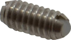 Gibraltar - 8-32, 0.094" Ball Diam, 0.344" Body Length, 0.025" Max Ball Reach, Threaded Ball Plunger - Stainless Steel Body, Nylon Ball, 0.5 Lb Initial End Force, 1.25 Lb Final End Force - Eagle Tool & Supply