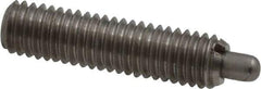 Gibraltar - 10-32, 3/4" Thread Length, 1/8" Plunger Projection, Stainless Steel Threaded Spring Plunger - 0.092" Max Plunger Diam, 3/4" Plunger Length, 1.3 Lb Init End Force, 2.7 Lb Final End Force - Eagle Tool & Supply