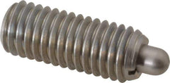 Gibraltar - 1/2-13, 1-1/4" Thread Length, 1/4" Plunger Projection, Stainless Steel Threaded Spring Plunger - 1/4" Max Plunger Diam, 1-1/4" Plunger Length, 6.6 Lb Init End Force, 17.4 Lb Final End Force, 0.1562" Hex - Eagle Tool & Supply