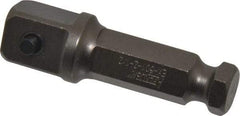 Apex - 1/2" Square Size Hex to Square Extension - 7/16" Hex Drive, 2" OAL - Eagle Tool & Supply