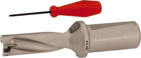Sumitomo - 2.931" Max Drill Depth, 3xD, 15/16" Diam, Indexable Insert Drill - 2 Inserts, 1-1/4" Shank Diam, Whistle Notch Shank - Eagle Tool & Supply