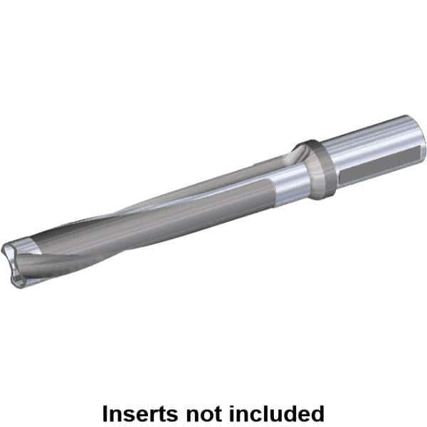 Kennametal - Series KSEM Plus, Head Connection FDS50, 3xD, 2" Shank Diam, Drill Body - 135.13mm Drill Body Length to Flange, SSF Toolholder, 12.98" OAL, 165mm Drill Body Length, 5.32" Flute Length, Weldon Flat Shank, Through Coolant - Eagle Tool & Supply