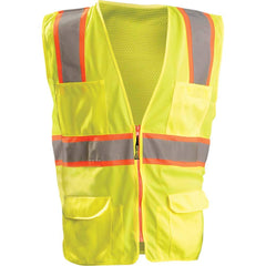 OccuNomix - High Visibility Vests Vest Style: Surveyor's Vest Type: Hi Visibility - Eagle Tool & Supply