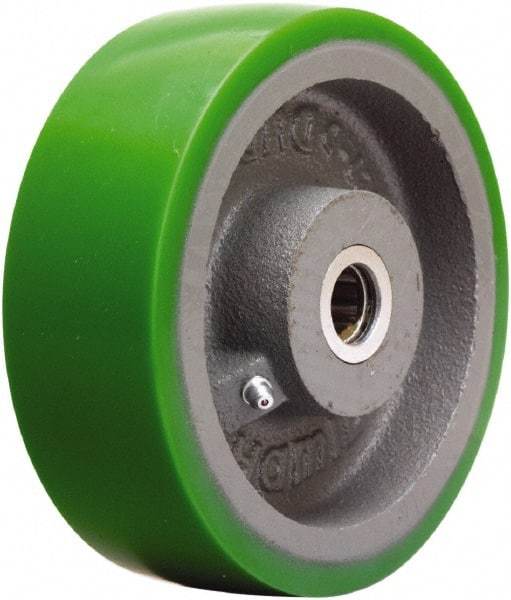 Hamilton - 6 Inch Diameter x 2 Inch Wide, Polyurethane on Cast Iron Caster Wheel - 1,200 Lb. Capacity, 2-1/4 Inch Hub Length, 5/8 Inch Axle Diameter, Straight Roller Bearing - Eagle Tool & Supply