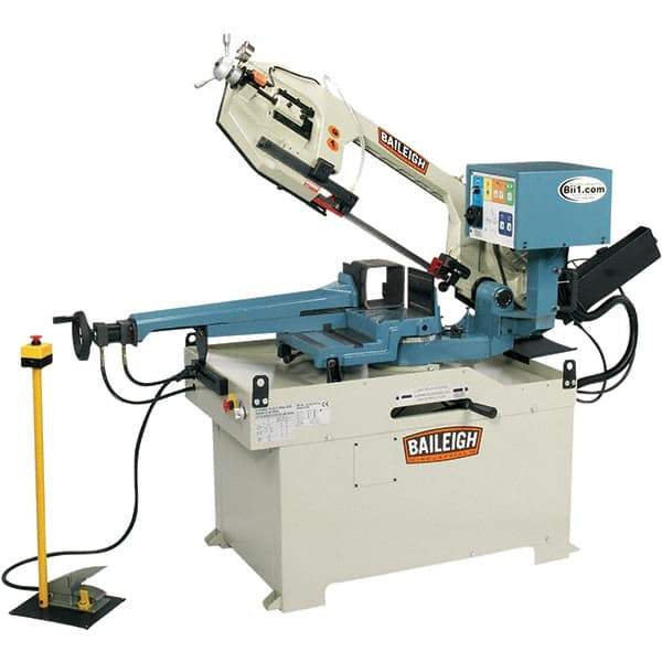 Baileigh - 13.77 x 8.66" Semi-Automatic Combo Horizontal & Vertical Bandsaw - 1 Phase, 60° Right, 45° Left Vise Angle of Rotation, 2 hp, 220 Volts, Frequency Drive - Eagle Tool & Supply