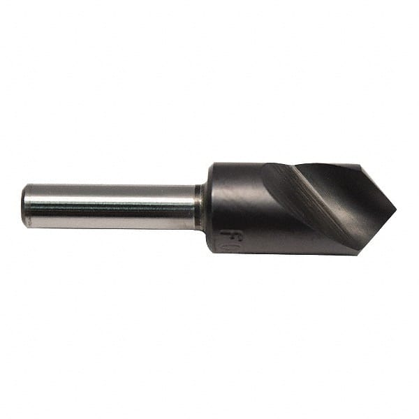 M.A. Ford - 1/2" Head Diam, 1/4" Shank Diam, 1 Flute 60° High Speed Steel Countersink - Eagle Tool & Supply