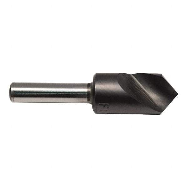 M.A. Ford - 1/4" Head Diam, 1/4" Shank Diam, 1 Flute 60° High Speed Steel Countersink - ALtima Blaze Finish, 2" OAL - Eagle Tool & Supply