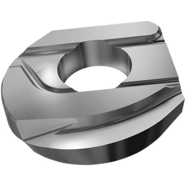 Iscar - HCRD160 QF Grade IC908 Carbide Milling Insert - TiAlN Finish, 3.37mm Thick, 16mm Inscribed Circle, 8mm Corner Radius - Eagle Tool & Supply