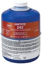 Loctite - 1,000 mL Bottle, Blue, Medium Strength Liquid Threadlocker - Series 243, 24 Hour Full Cure Time, Hand Tool Removal - Eagle Tool & Supply