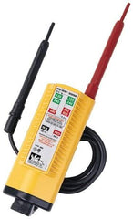 Ideal - 100 VAC/VDC to 600 VAC/VDC, Voltage Tester - LED and Neon Lamps Display, 60 Hz, LR44 Power Supply - Eagle Tool & Supply