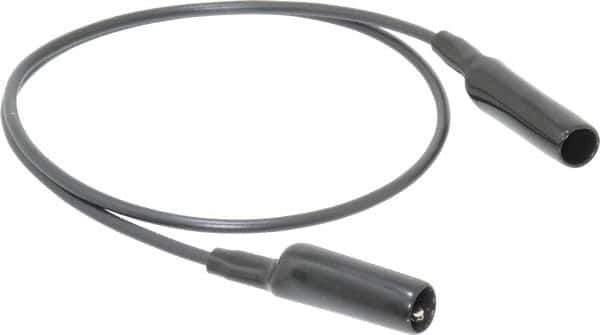 Pomona - Black Electrical Test Equipment Patch Cord - Use with Alligators Test Clips - Eagle Tool & Supply