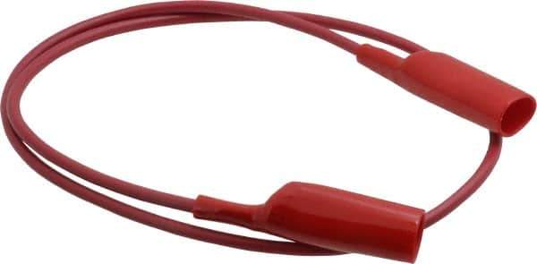 Pomona - Red Electrical Test Equipment Patch Cord - Use with Alligators Test Clips - Eagle Tool & Supply