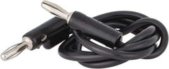 Pomona - Black Electrical Test Equipment Leads - Use with Stacking Banana Plugs - Eagle Tool & Supply